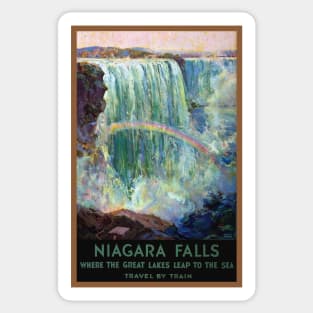 Vintage Travel Poster USA Niagara Falls Sticker